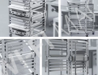 Ubiquiti Toolless Mini Rack Stacking Kit, крепления для объединения 2-х стоек Toolless Mini Rack в одну