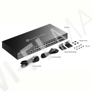 TP-Link SX3832 Omada с 24-мя 10 Гбит/с и 8 SFP+ портами управляемый коммутатор