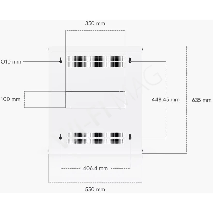 Ubiquiti 12U Rack Cabinet Glass Front Door (450 мм) стоечный шкаф 12U с 2-мя вентиляторами и стеклянной дверцей