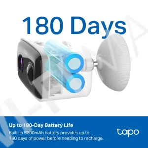 TP-Link Tapo C400, 2Мп умная беспроводная уличная с питанием от аккумулятора 5200 мАч Wi‑Fi-камера