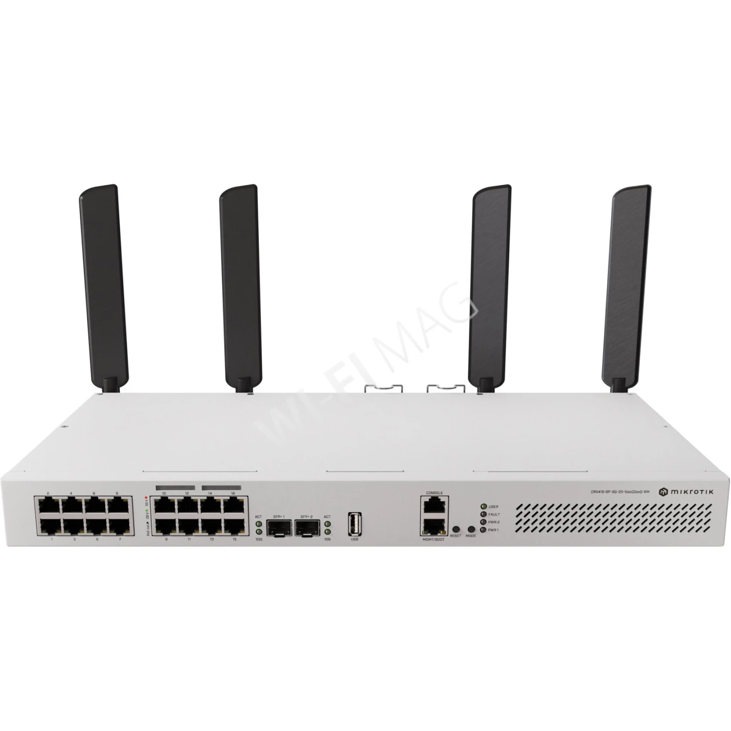 Mikrotik Cloud Router PoE Switch CRS418-8P-8G-2S+5axQ2axQ-RM, коммутатор с функциями маршрутизатора