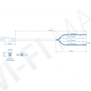 Teltonika PR2PL15B Power Cable with 4-way open wire, кабель соединительный (длина 1,5 метра)