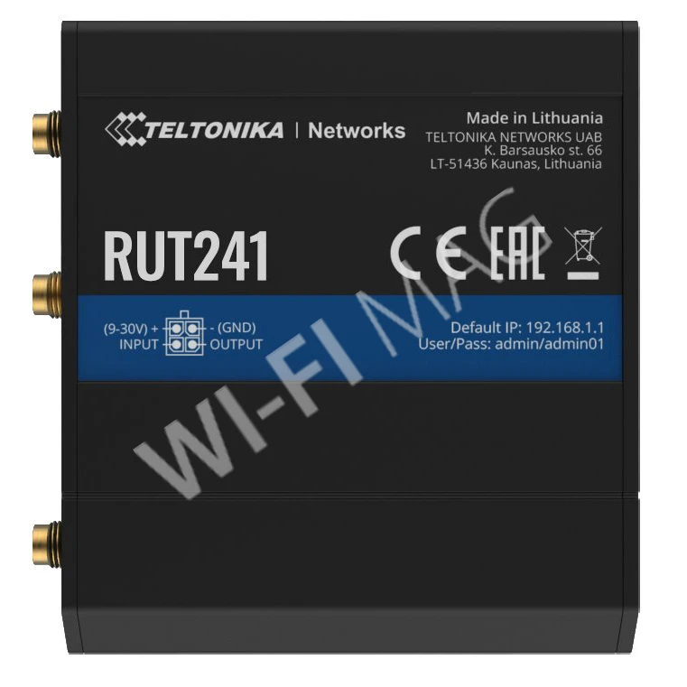 Teltonika RUT241 LTE Router, промышленный сотовый LTE Wi-Fi маршрутизатор