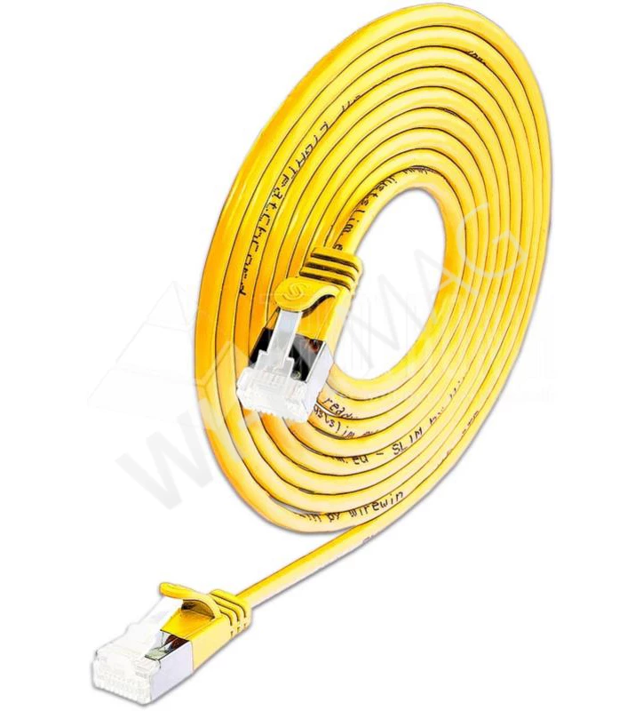 Кабель Wirewin SLIM LIGHT STP Cat.6A, 0.25 м жёлтый