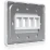 Ubiquiti Horizontal 4-Port Paintable Keystone Wall Plate (4-pack) горизонтальные панели с 4-мя слотами Keystone (4 штуки)