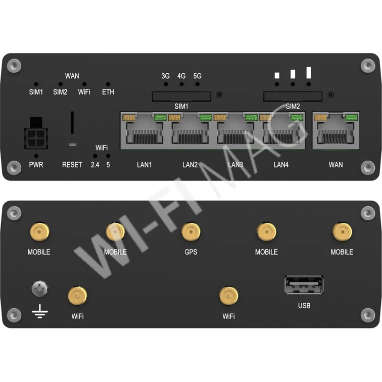 Teltonika RUTM54, двухдиапазонный промышленный маршрутизатор 5G Wi-Fi 5 c 2-мя слотами для SIM