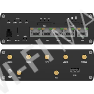Teltonika RUTM54, двухдиапазонный промышленный маршрутизатор 5G Wi-Fi 5 c 2-мя слотами для SIM