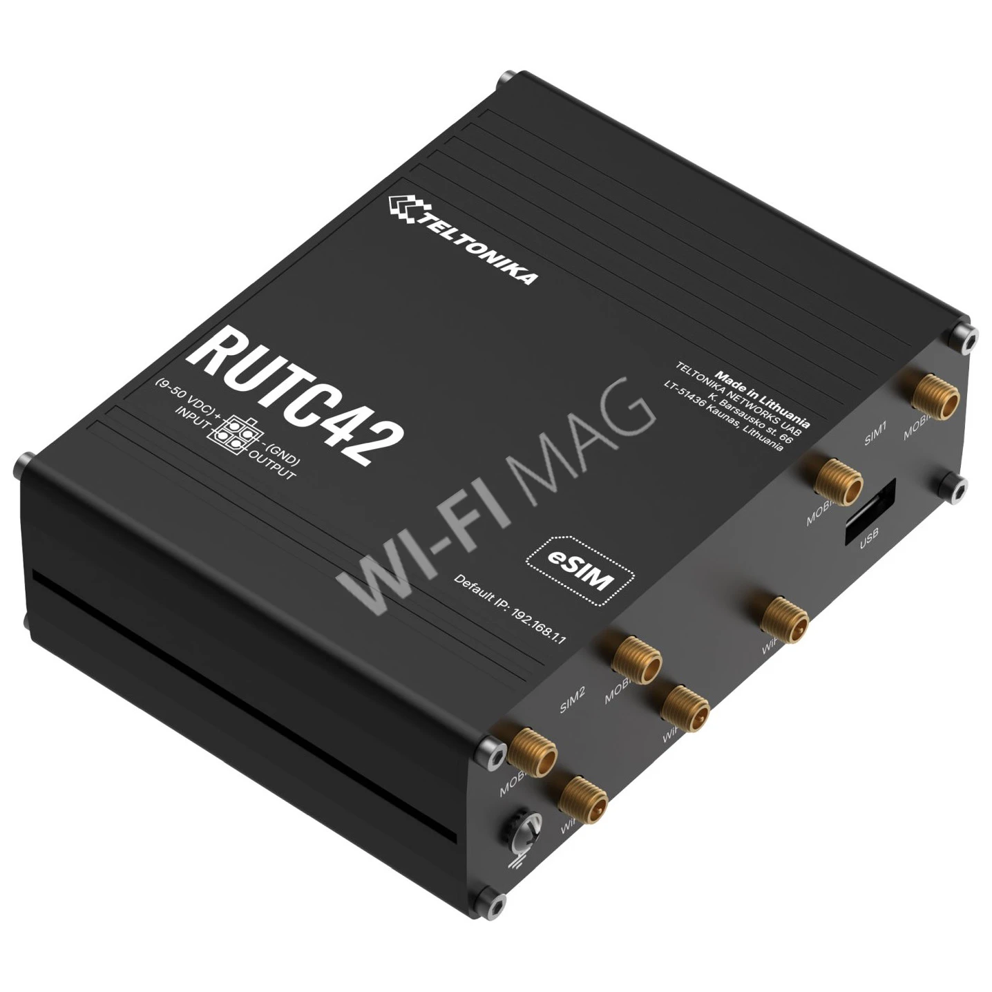 Teltonika RUTC42, двухдиапазонный маршрутизатор 4G LTE Cat 4 Wi-Fi 6 с двумя модемами