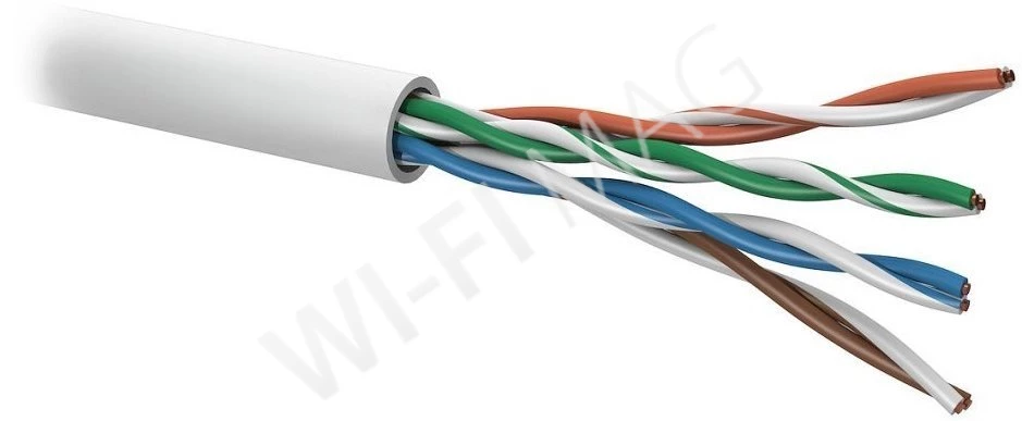 Кабель Conexpro UTP, CAT6, LSOH, 24AWG, 6.3мм, 305м, белый