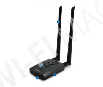 Alfa Network AWUS036ACH-C двухдиапазонный беспроводной USB 3.0 адаптер с внешними антеннами 5dBi
