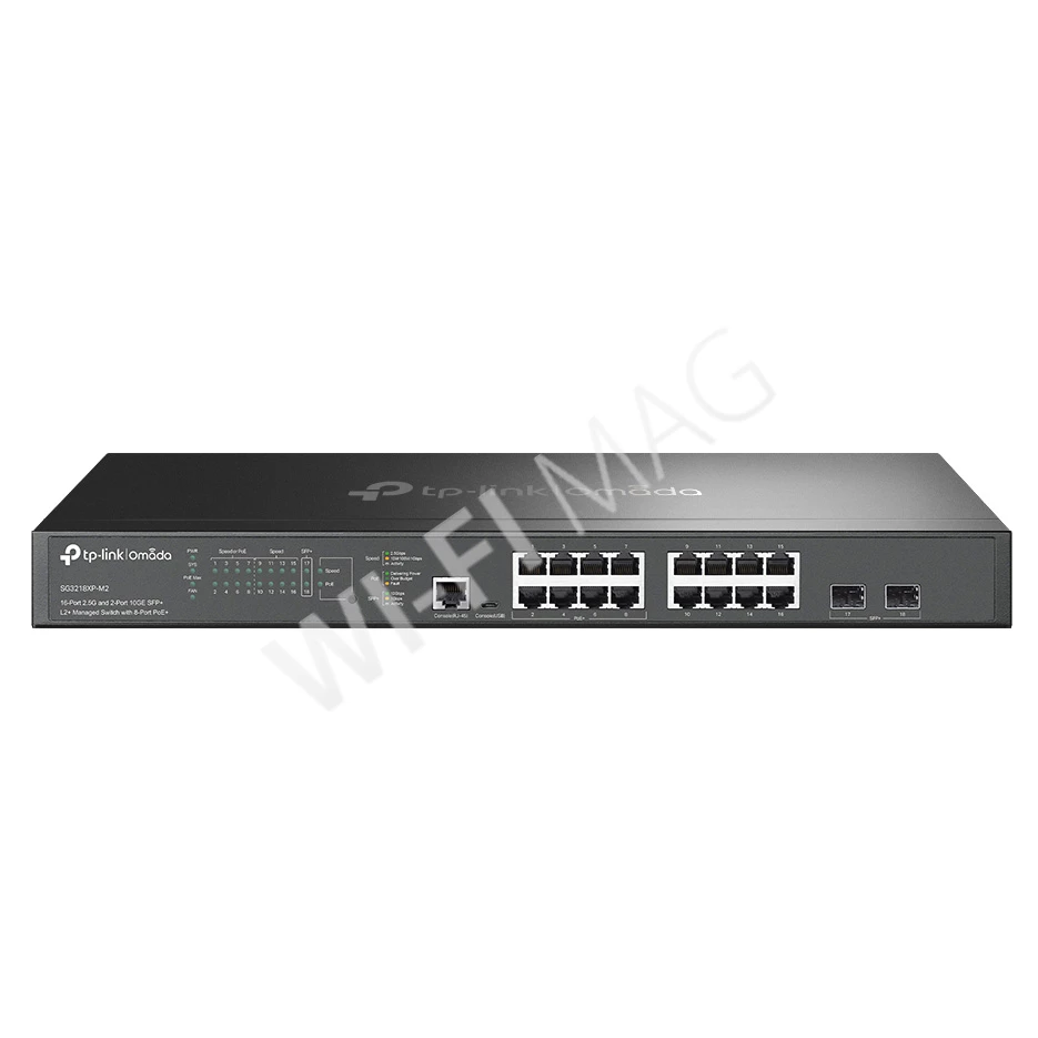 TP-Link SG3218XP-M2, Omada с 16 портами 2,5 Гбит/с и 2 SFP+ управляемый коммутатор