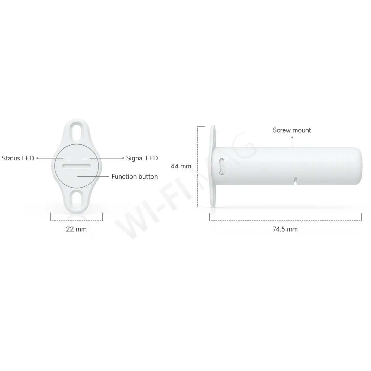 Ubiquiti UniFi Protect Recessed Entry Sensor SuperLink, встраиваемый датчик открытия/закрытия двери