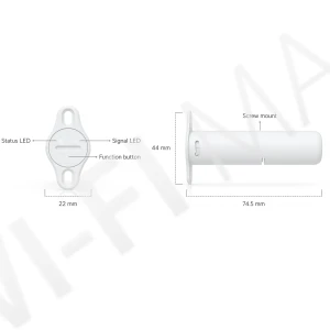Ubiquiti UniFi Protect Recessed Entry Sensor SuperLink, встраиваемый датчик открытия/закрытия двери