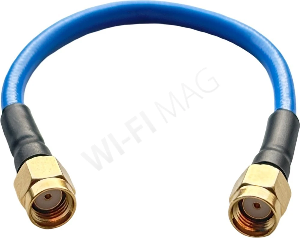Conexpro flexi pigtail, 15cm, RG402, RSMA male - RSMA male синий