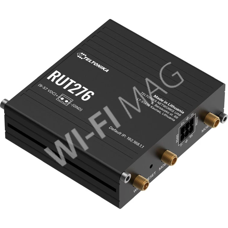Teltonika RUT276 Compact RedCAP 5G Router, промышленный 5G маршрутизатор Wi-Fi 4