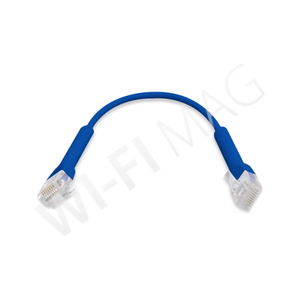 Ubiquiti UniFi Ethernet Patch Cable, 0,3m, Cat6, Blue, патч-кабель соединительный, синий