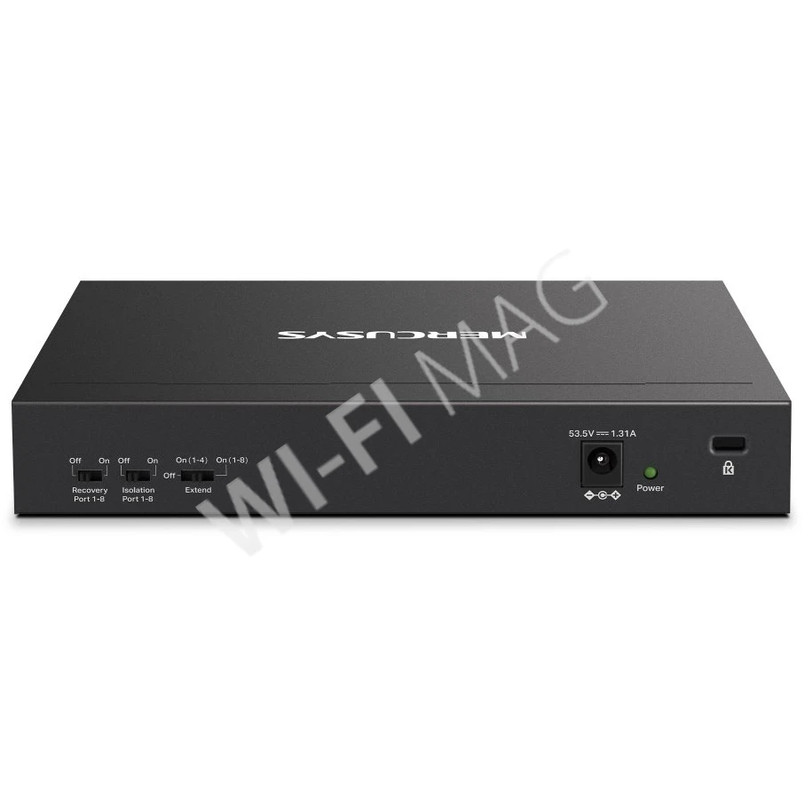 Mercusys MS110CP, неуправляемый c 2-мя портами RJ45 (1 Гбит/с) и 8-ю PoE+ (10/100 Мбит/с) коммутатор