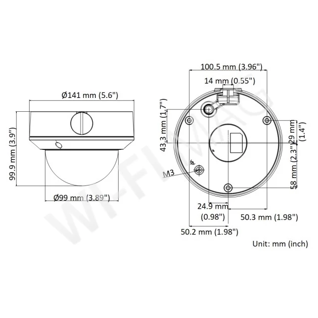 HiWatch DS-I258(Z) (2.8-12 мм) 2Мп уличная купольная IP-видеокамера с EXIR-подсветкой свыше 30 м