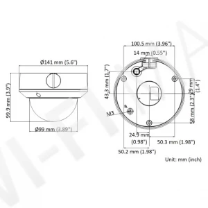 HiWatch DS-I258(Z) (2.8-12 мм) 2Мп уличная купольная IP-видеокамера с EXIR-подсветкой свыше 30 м