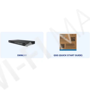 Teltonika SWM281 Gigabit Ethernet Managed Switch, с 24-мя LAN-портами 1 Гбит/с и 4-мя SFP управляемый коммутатор