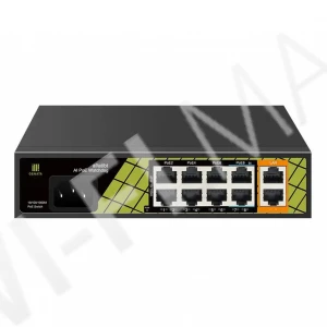 Conexpro GNT-P1210SG, с 8 PoE (10/100 Мбит/с) и 2 LAN (1 Гбит/с) портами неуправляемый коммутатор