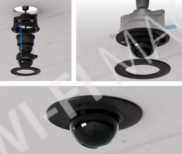 Ubiquiti UniFi G5 Dome Ultra Flush Mount Black, черное крепление с дымчатым куполом для скрытого монтажа камеры UVC-G5-Dome-Ultra в стену/потолок
