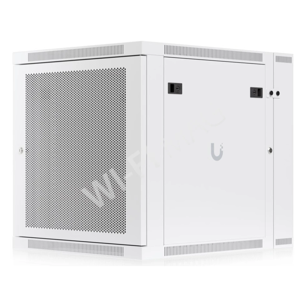 Ubiquiti 12U Rack Cabinet Perforated Front Door Swing (700 мм) двухсекционный стоечный шкаф 12U с 2-мя вентиляторами и перфорированной дверцей