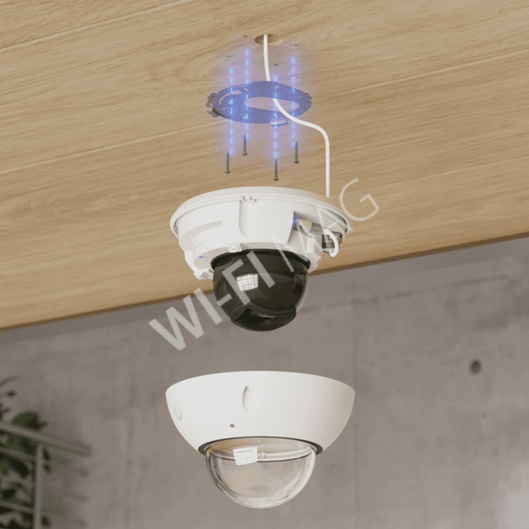 Ubiquiti UniFi G6 Edge Dome Camera, 8 Мп уличная PoE+ с микрофоном и ночным видением белая IP-видеокамера