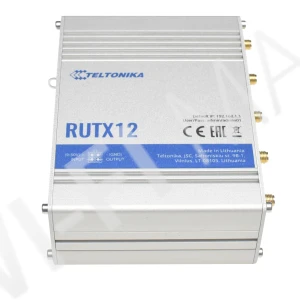 Teltonika RUTX12 WiFi LTE Cat6 Router, промышленный LTE-роутер Wi-Fi 5 с GPS и Bluetooth
