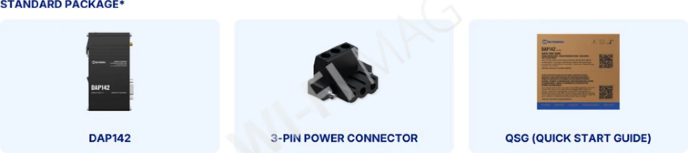 Teltonika DAP142 беспроводная точка доступа Wi-Fi 4