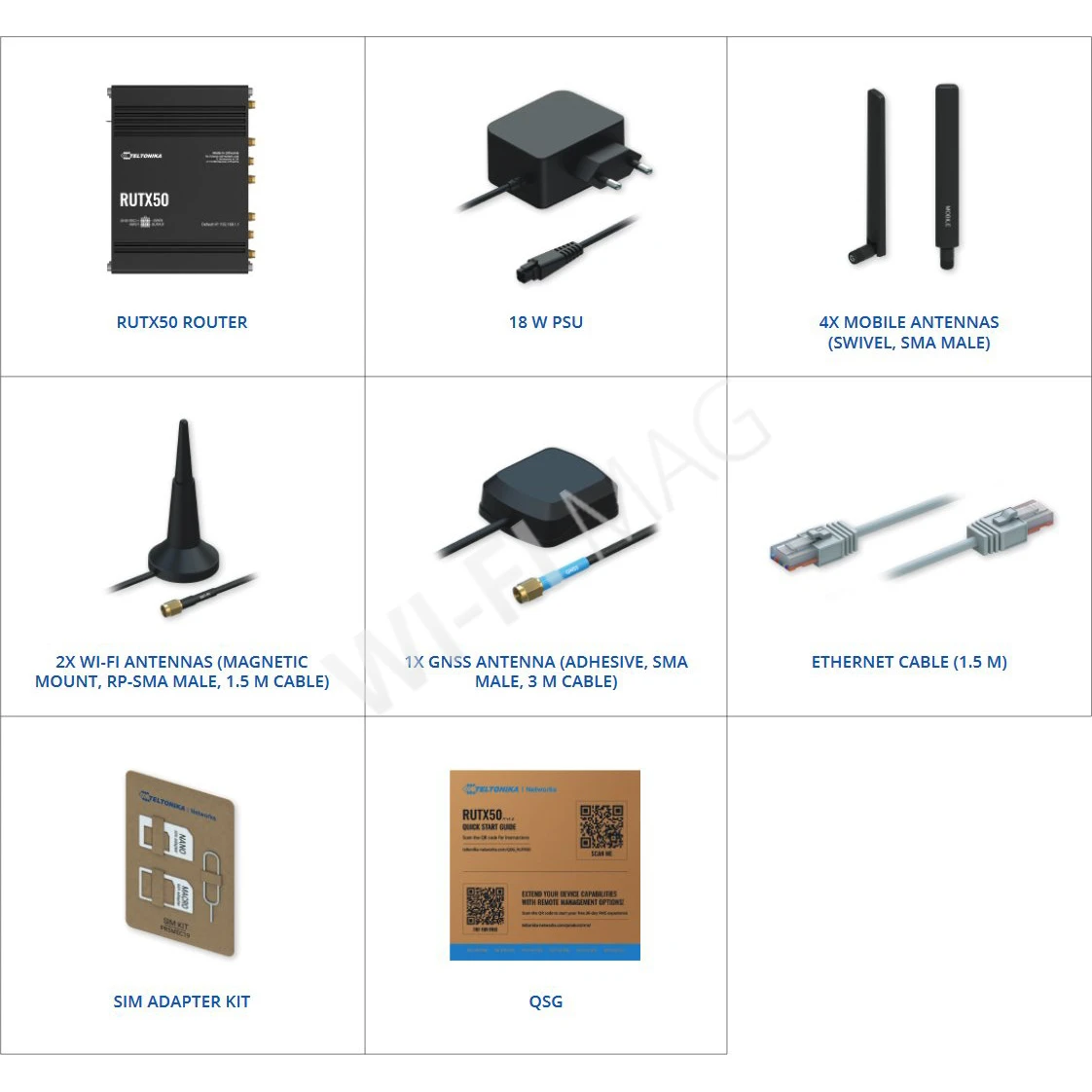 Teltonika RUTX50 Industrial 5G Router 2 SIM, промышленный сотовый маршрутизатор Wi-Fi 5
