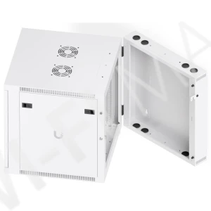 Ubiquiti 12U Rack Cabinet Glass Front Door Swing (700 мм) двухсекционный стоечный шкаф 12U с 2-мя вентиляторами и стеклянной дверцей