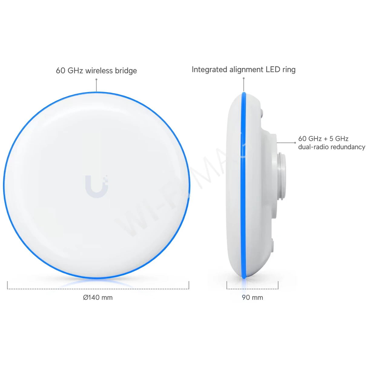 Ubiquiti UniFi Building Bridge (1-pack) антенна панельная активная (1 штука)