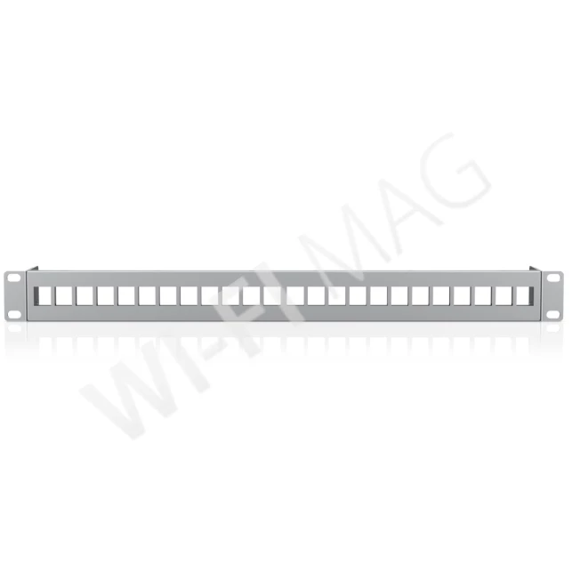 Ubiquiti 24-Port Blank Keystone Patch Panel, пустая 24-портовая патч-панель с планкой для прокладки кабелей, 1U