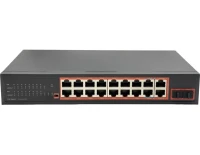 Conexpro GNT-ES20GDH2-P, промышленный с 18 LAN (1 Гбит/с) и 2 SFP портами неуправляемый PoE коммутатор