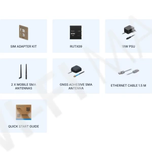 Teltonika RUTX09 Industrial Cellular Router 2 SIM+eSIM, промышленный сотовый маршрутизатор GNSS