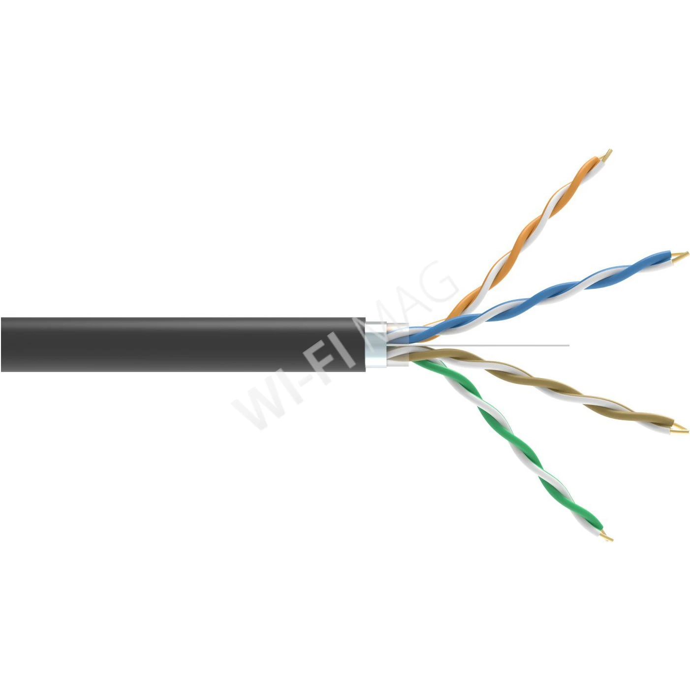 Кабель Conexpro FTP, CAT5e, PE, 24AWG, 6.3мм, 1м, черный