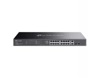Управляемые коммутаторы с PoE TP-Link ES220GMP Omada, 2 SFP и 18 портов RJ45 1 Гбит/с (16 PoE+) управляемый коммутатор