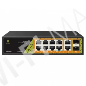 Conexpro GNT-P1012G6, с 8 PoE (1 Гбит/с), 2 LAN (1 Гбит/с) и 2 SFP портами неуправляемый коммутатор