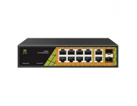 Неуправляемые коммутаторы с PoE Conexpro GNT-P1012G6, с 8 PoE (1 Гбит/с), 2 LAN (1 Гбит/с) и 2 SFP портами неуправляемый коммутатор