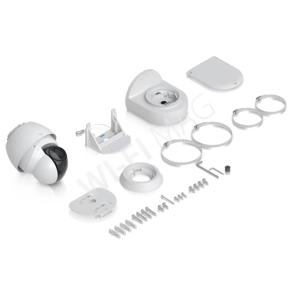 Ubiquiti UniFi AI PTZ Industrial Camera White, 8 Мп уличная PoE++ с 22-кратным зумом и ночным видением белая IP-видеокамера