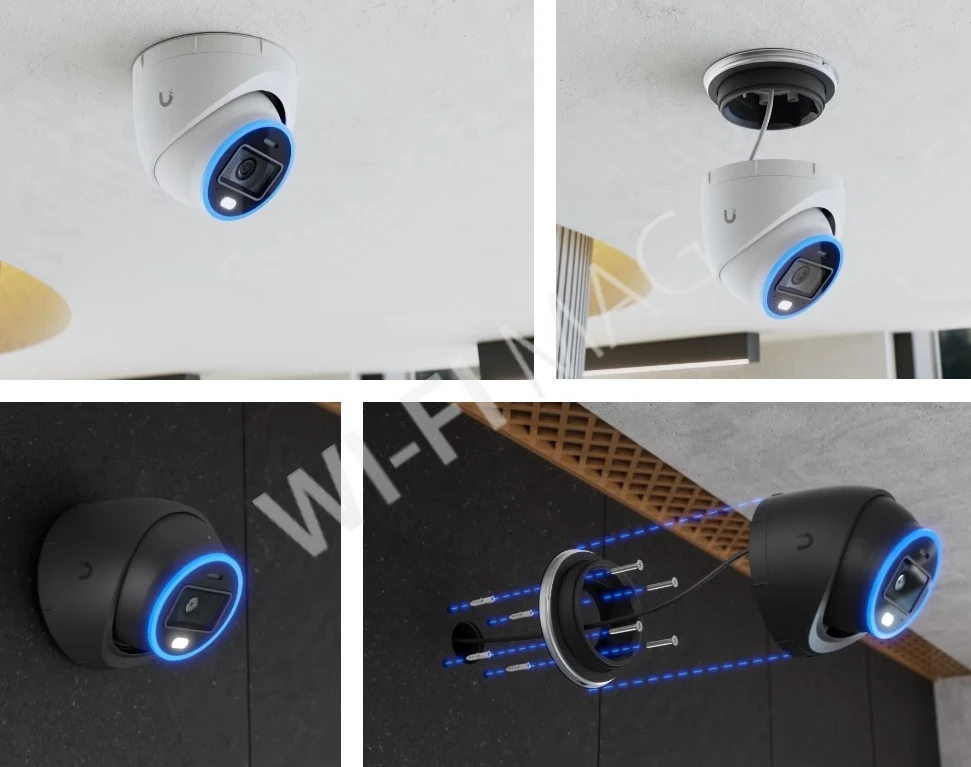 Ubiquiti UniFi Video Camera AI Turret Black, 8 Мп черная уличная PoE+ турельная со слотом для карты памяти IP-видеокамера