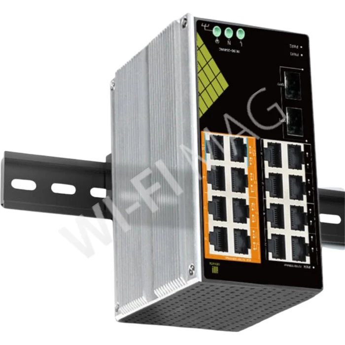 Conexpro GNT-IG1218F8-AC, промышленный с 16 LAN (8 PoE) 1 Гбит/с и 2 SFP портами неуправляемый коммутатор
