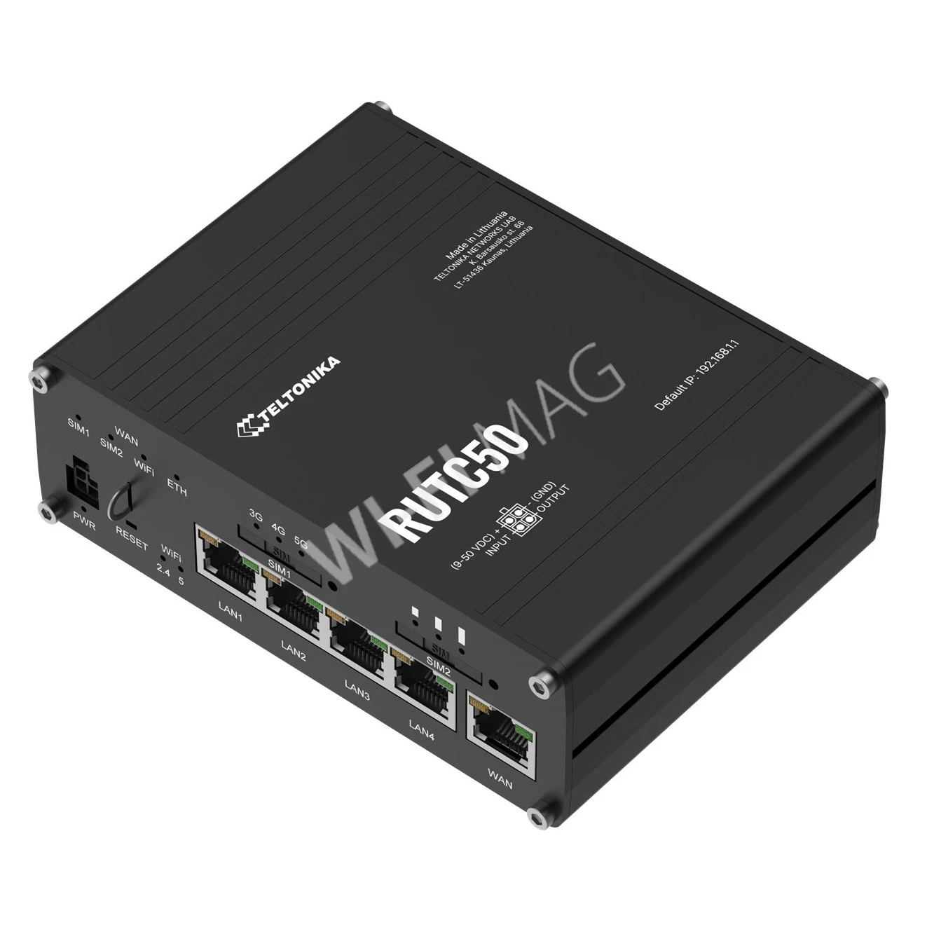 Teltonika RUTC50 I5G Powerhouse with Wi-Fi 6 2 SIM, двухдиапазонный 5G Wi-Fi 6 маршрутизатор