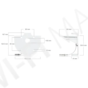 Ubiquiti AI Multi Sensor 4 Camera Arm Mount White, белый кронштейн для крепления на стену/угол/столб камер UVC-AI-MS-4