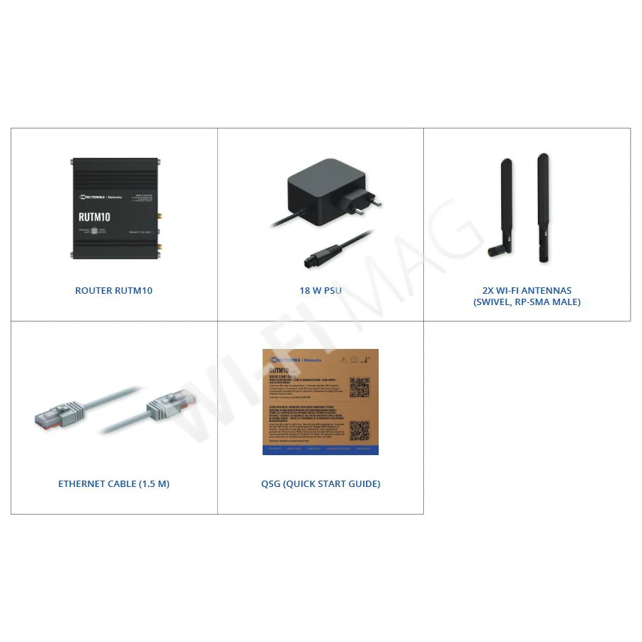 Teltonika RUTM10 Wired Wi-Fi Router, двухдиапазонный проводной маршрутизатор Wi-Fi 5
