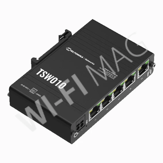 Teltonika TSW010 DIN rail switch, неуправляемый коммутатор (9-30 В постоянного тока)