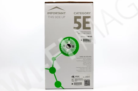 Кабель Solarix UTP Cat5E, PVC, 24AWG, 305m