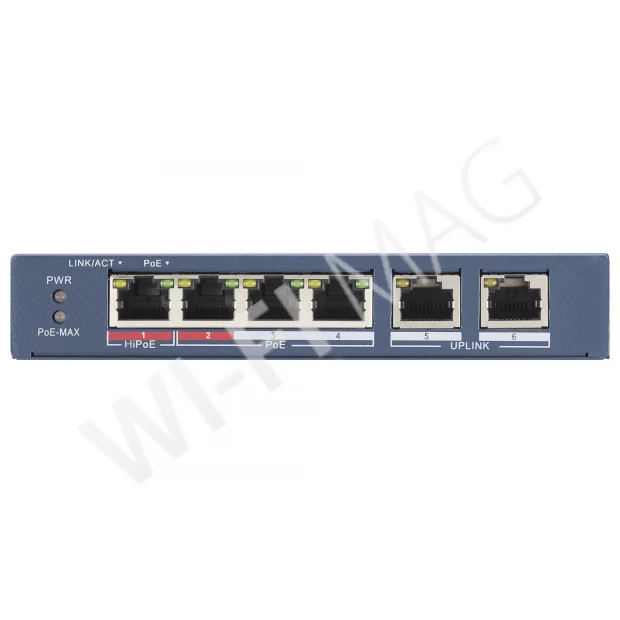 Hikvision DS-3E0106HP-E, неуправляемый коммутатор Hi-PoE