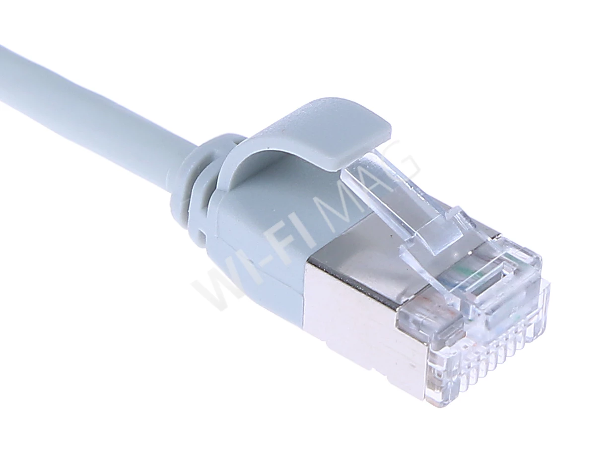 Кабель патч-корд Masterlan Comfort patch cable U/FTP, Cat6A, extra slim, LSZH, 0.25 м, экранированный, серый